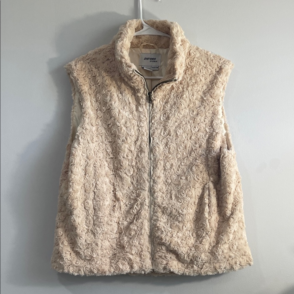 Textured Cream Vest